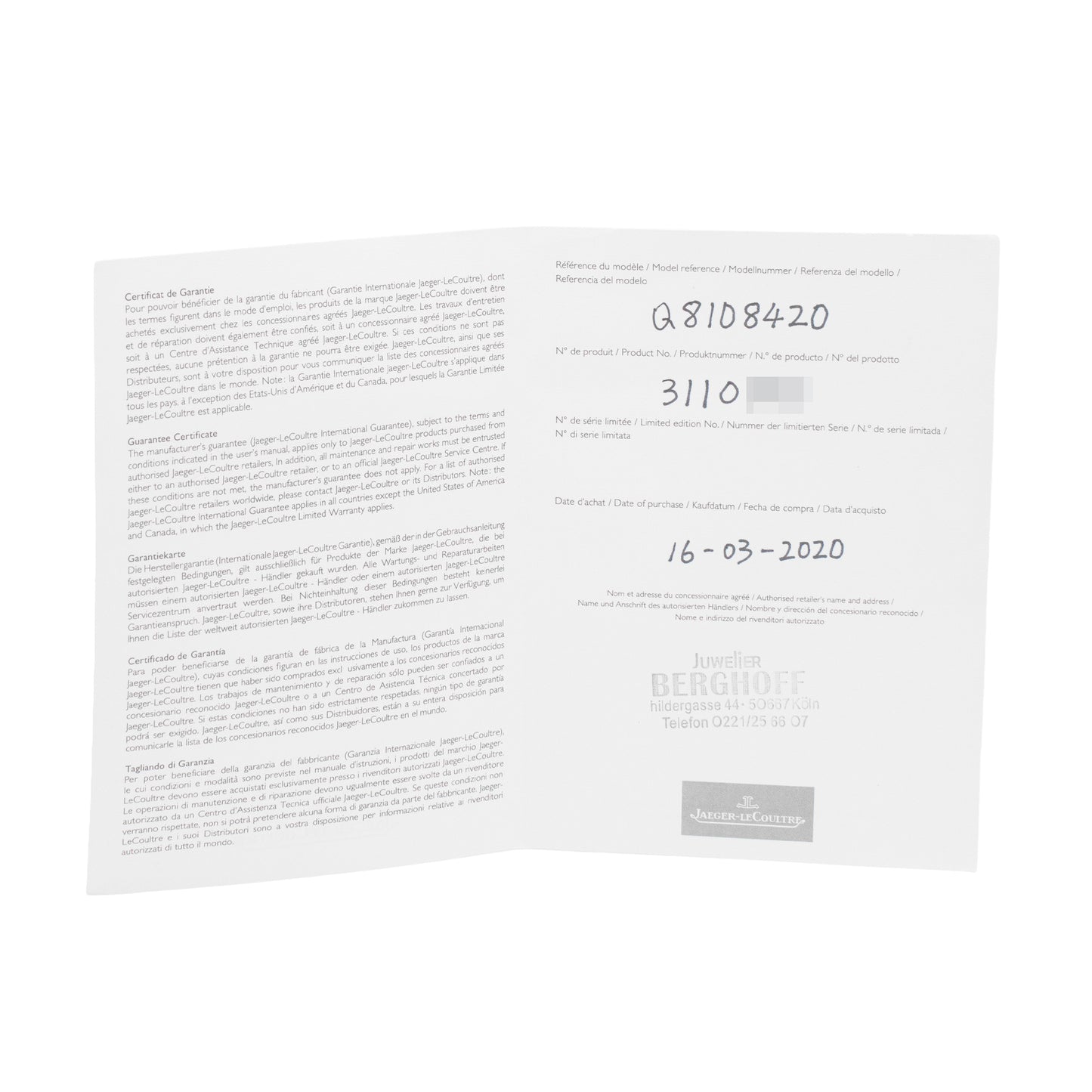 Jaeger-LeCoultre Geophysic Universal Time Steel