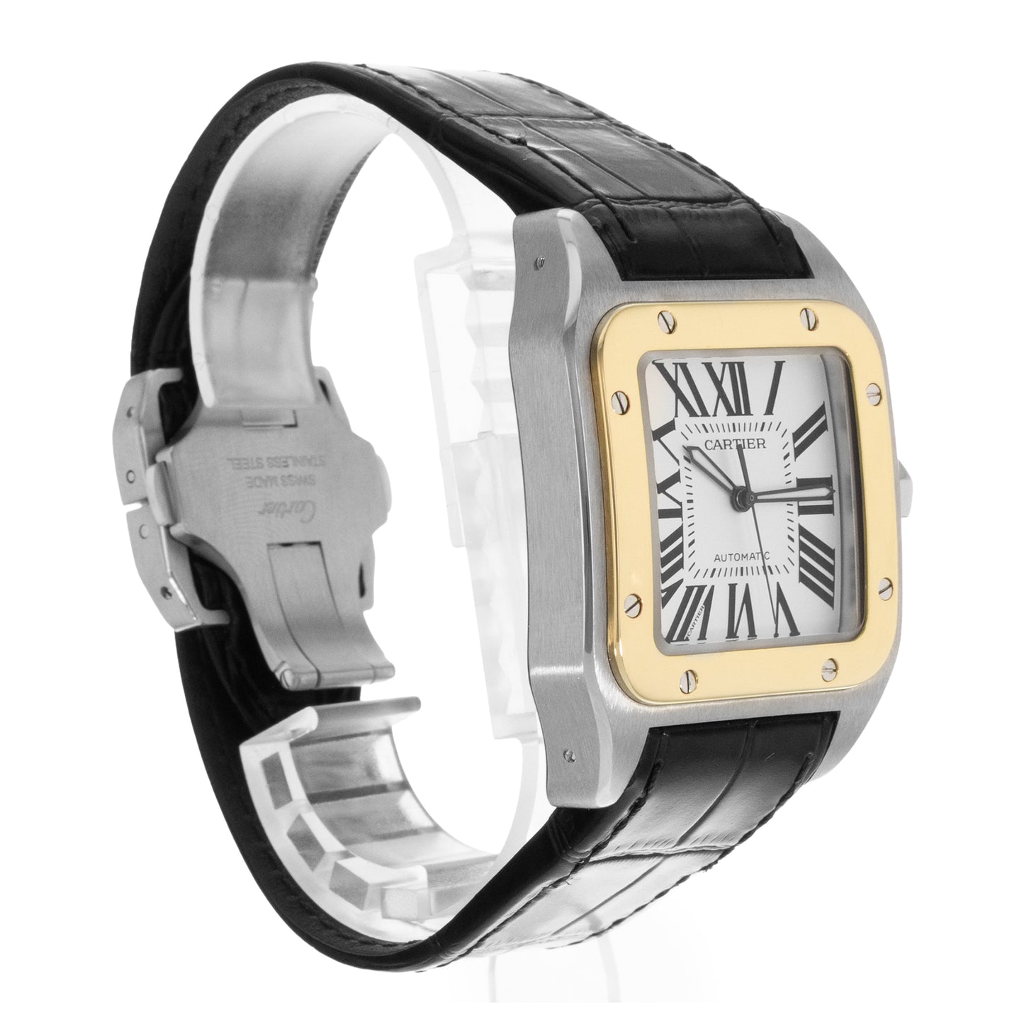 Cartier Santos 100 Steel & Yellow Gold