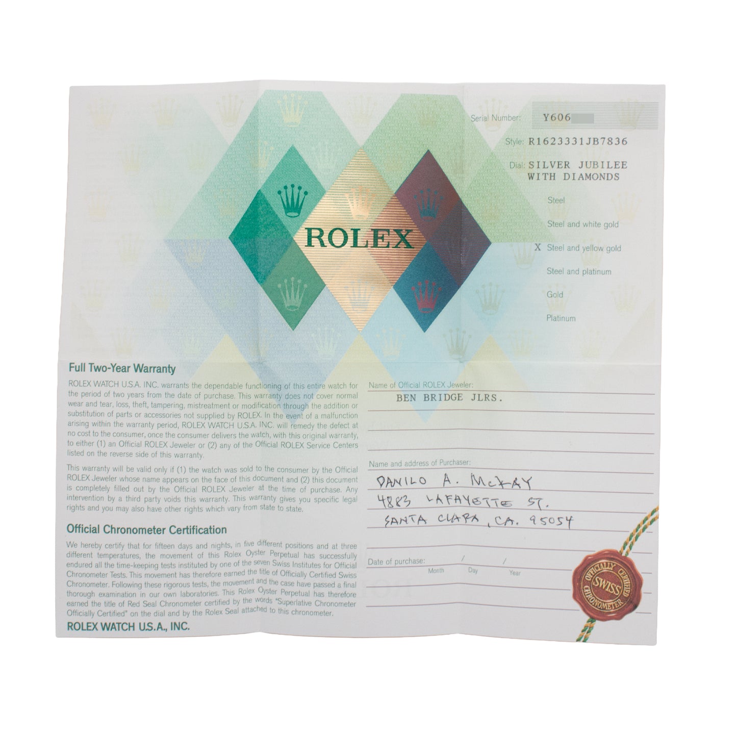 Rolex Datejust 36 Steel & Yellow Gold