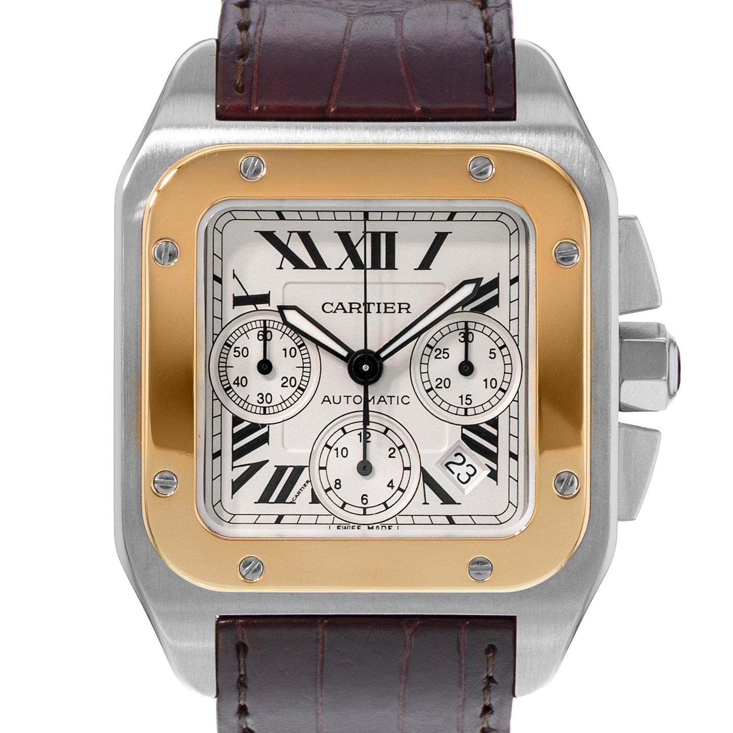 Cartier Santos 100 Steel & Yellow Gold