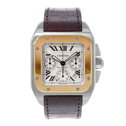 Cartier Santos 100 Steel & Yellow Gold