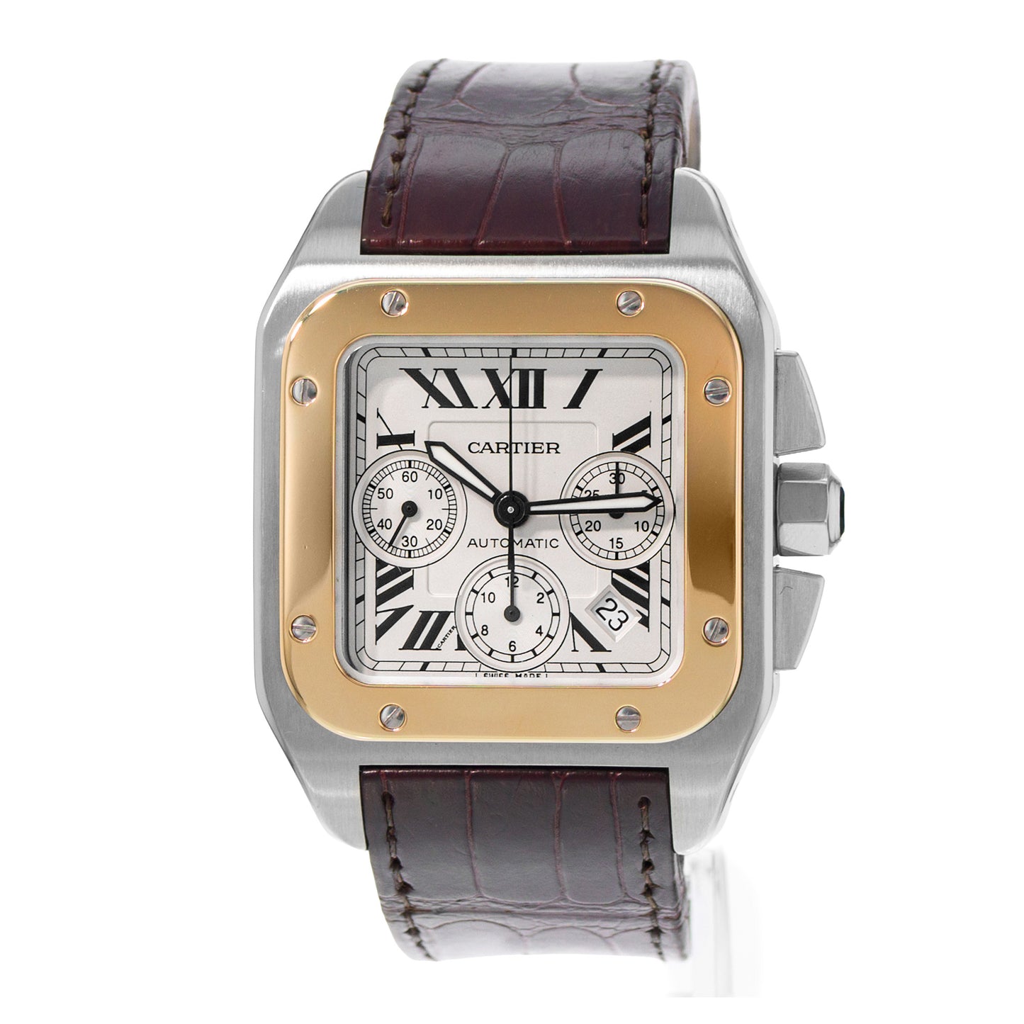 Cartier Santos 100 Steel & Yellow Gold