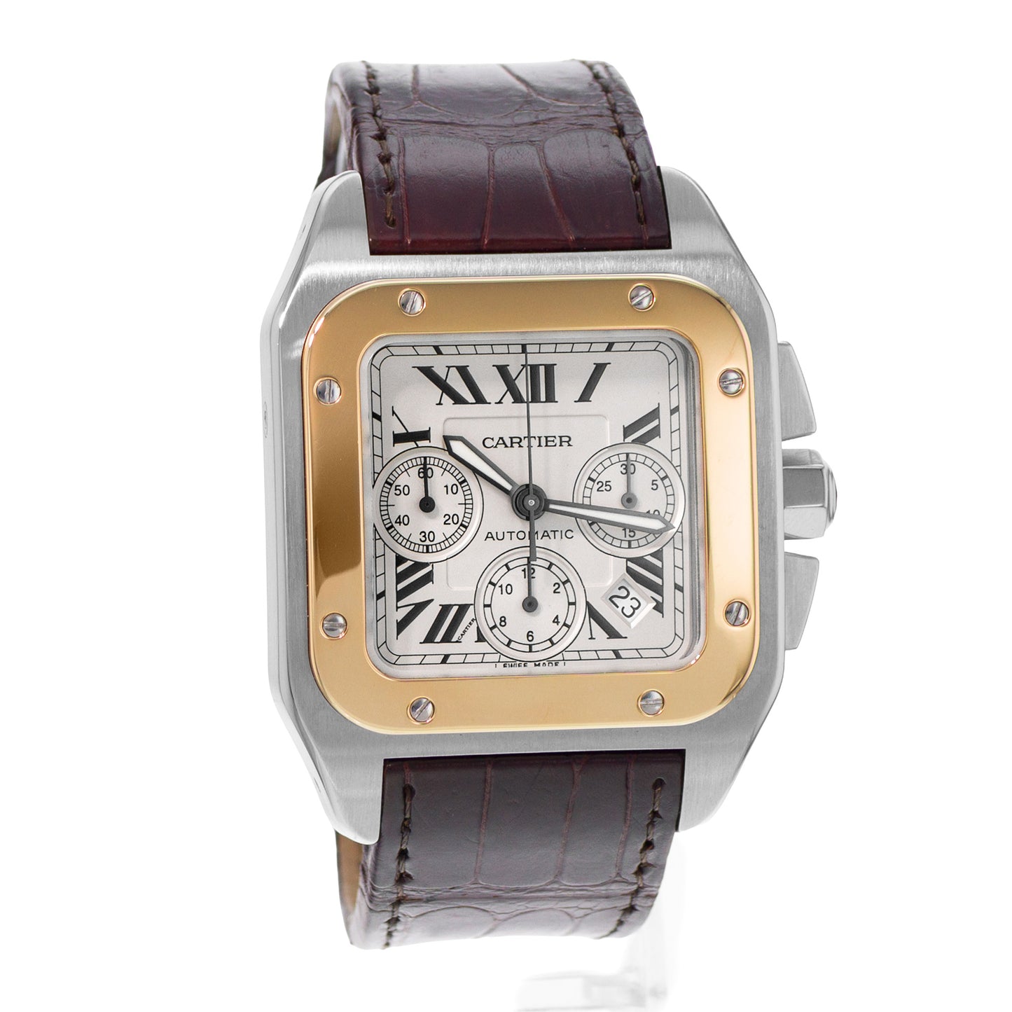 Cartier Santos 100 Steel & Yellow Gold