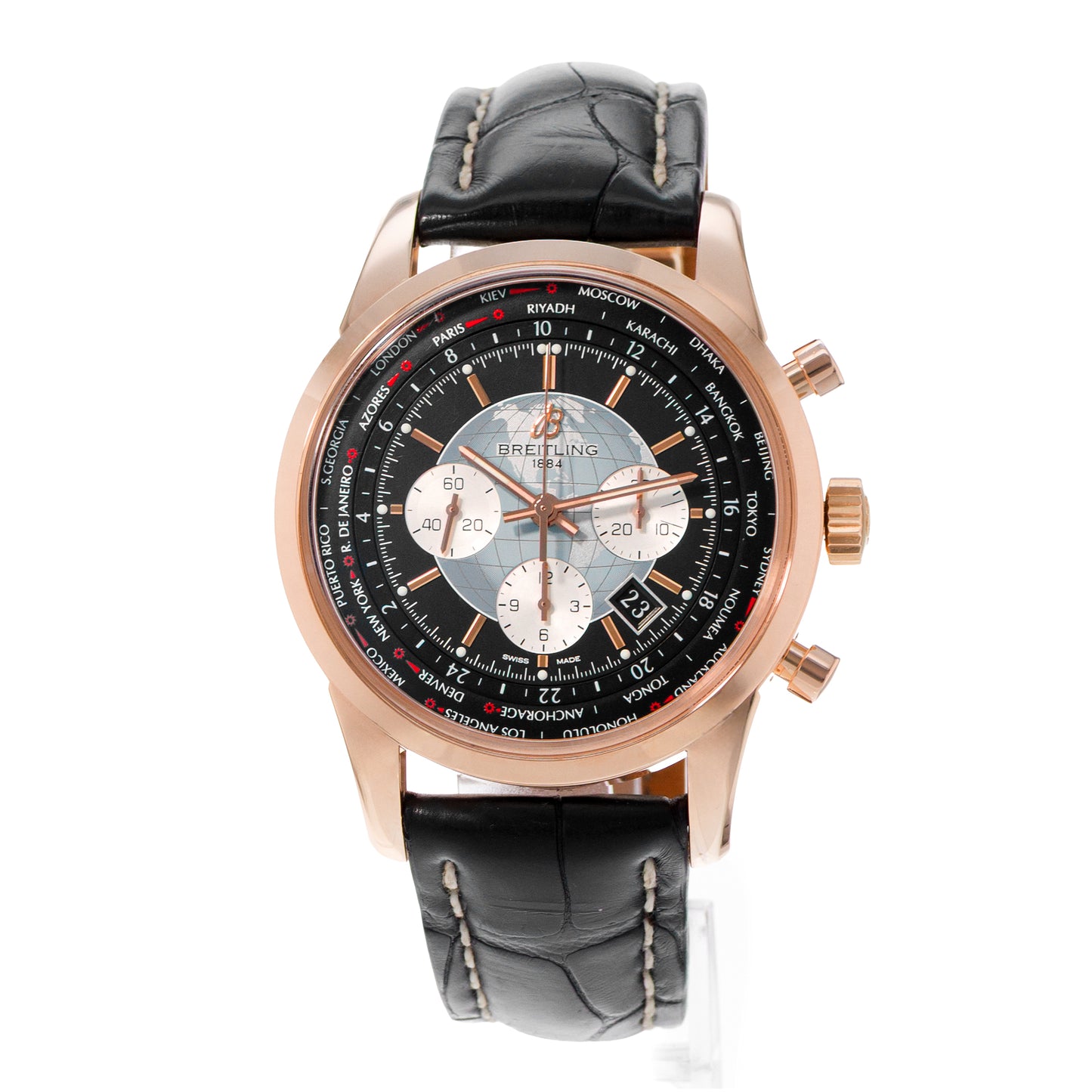 Breitling Transocean Chronograph Unitime Rose Gold