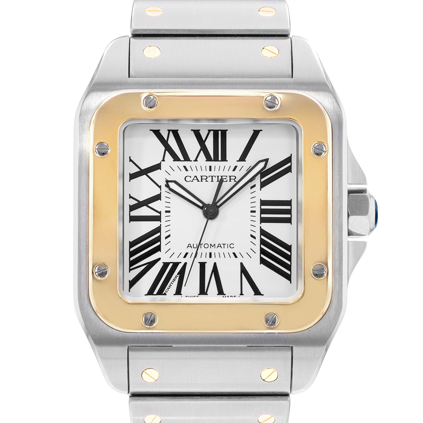 Cartier Santos 100  Steel & Yellow Gold