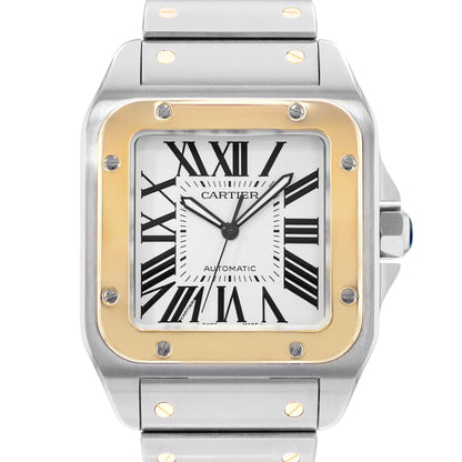 Cartier Santos 100  Steel & Yellow Gold