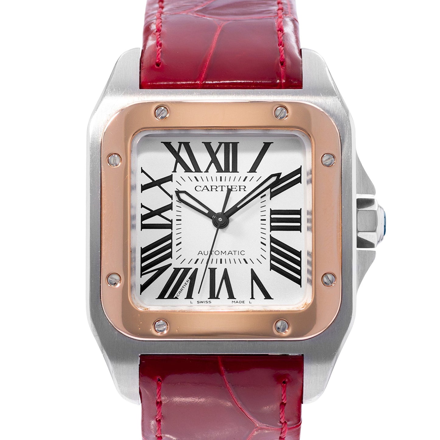 Cartier Santos 100 Steel & Rose Gold