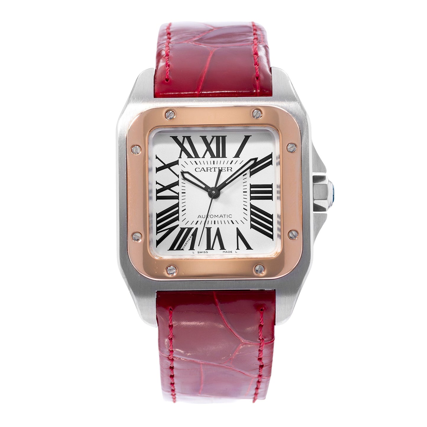 Cartier Santos 100 Steel & Rose Gold