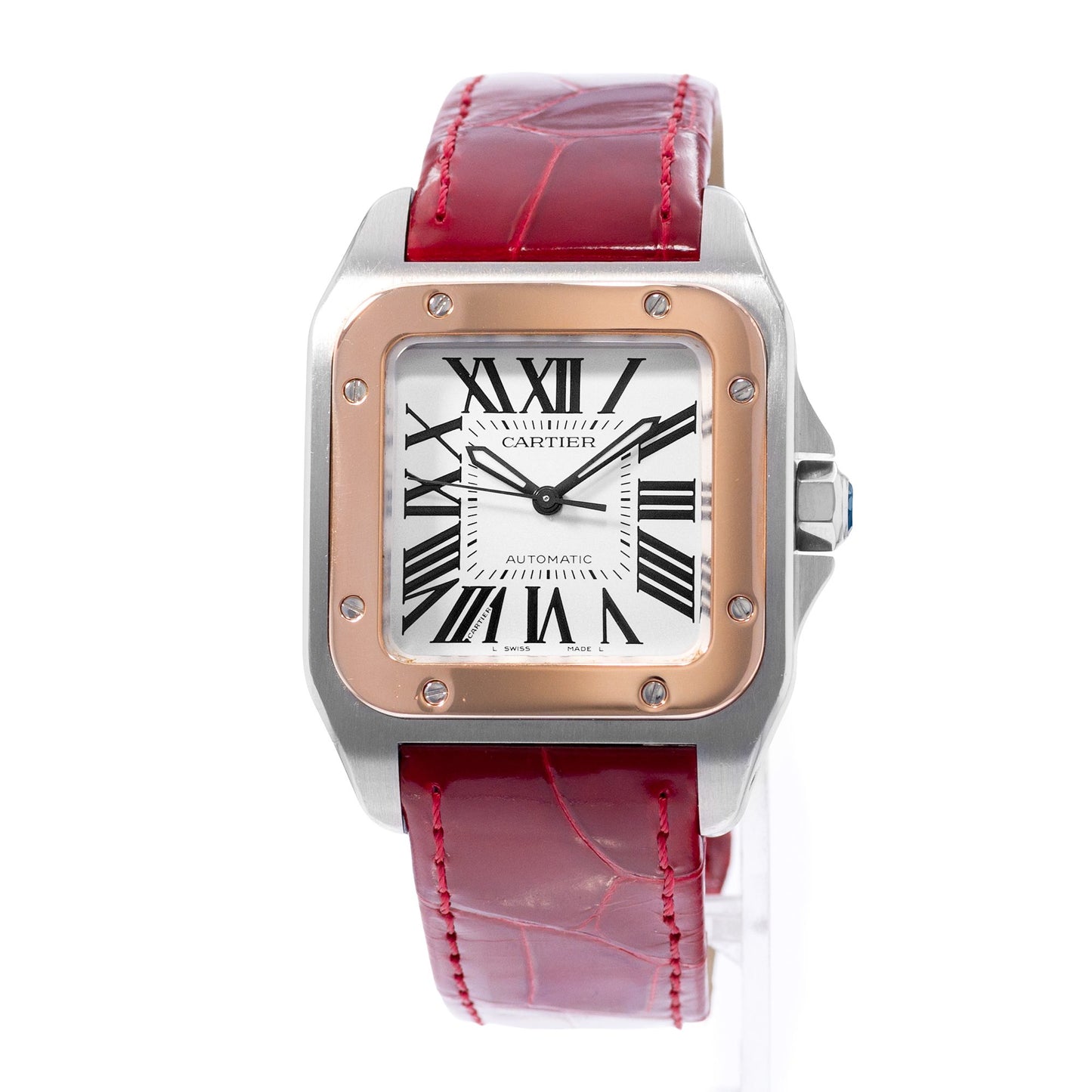 Cartier Santos 100 Steel & Rose Gold