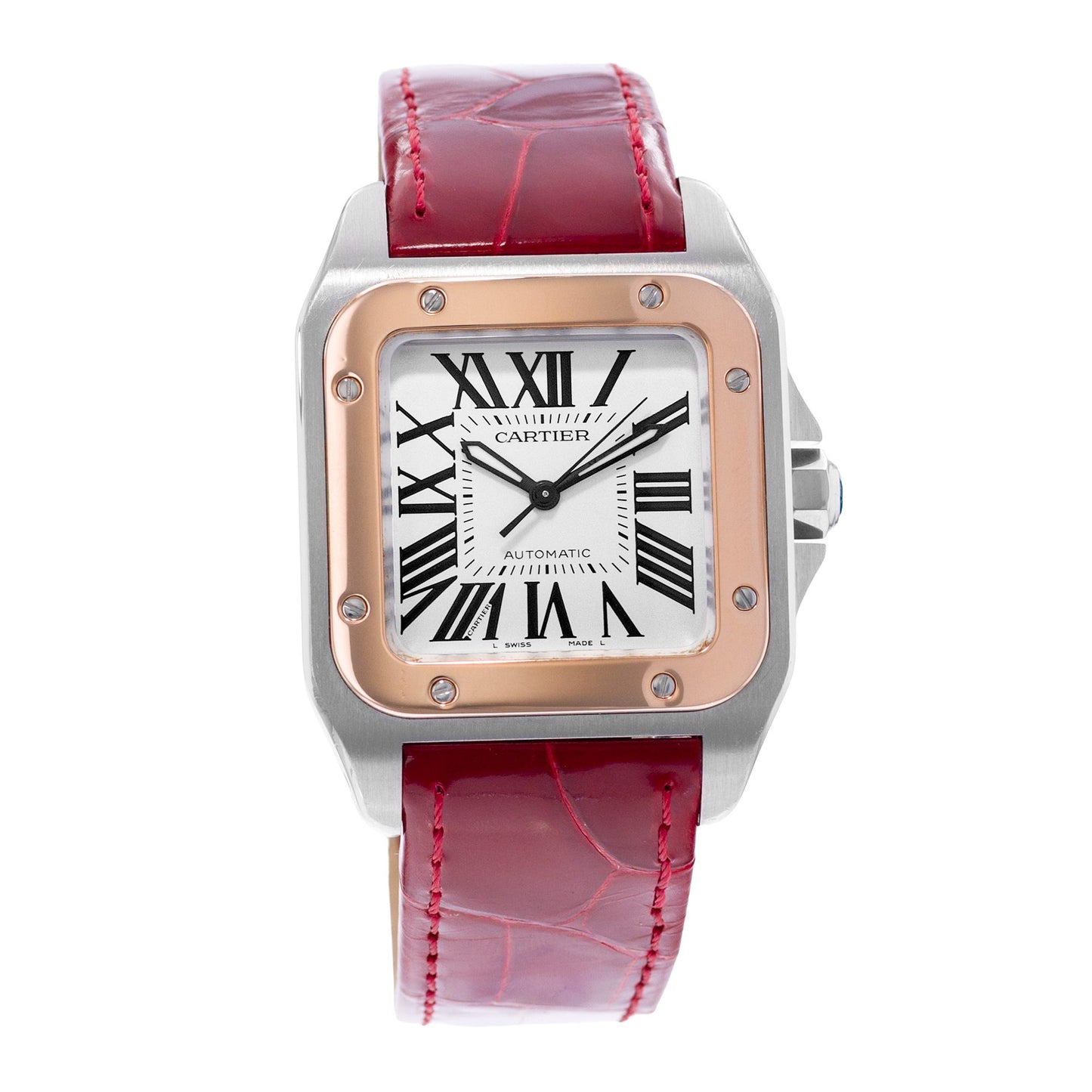 Cartier Santos 100 Steel & Rose Gold