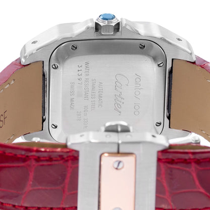 Cartier Santos 100 Steel & Rose Gold
