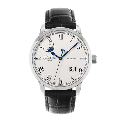 Glashutte Original Senator Panorama Date Moon Phase Steel