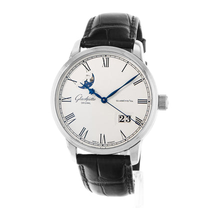 Glashutte Original Senator Panorama Date Moon Phase Steel