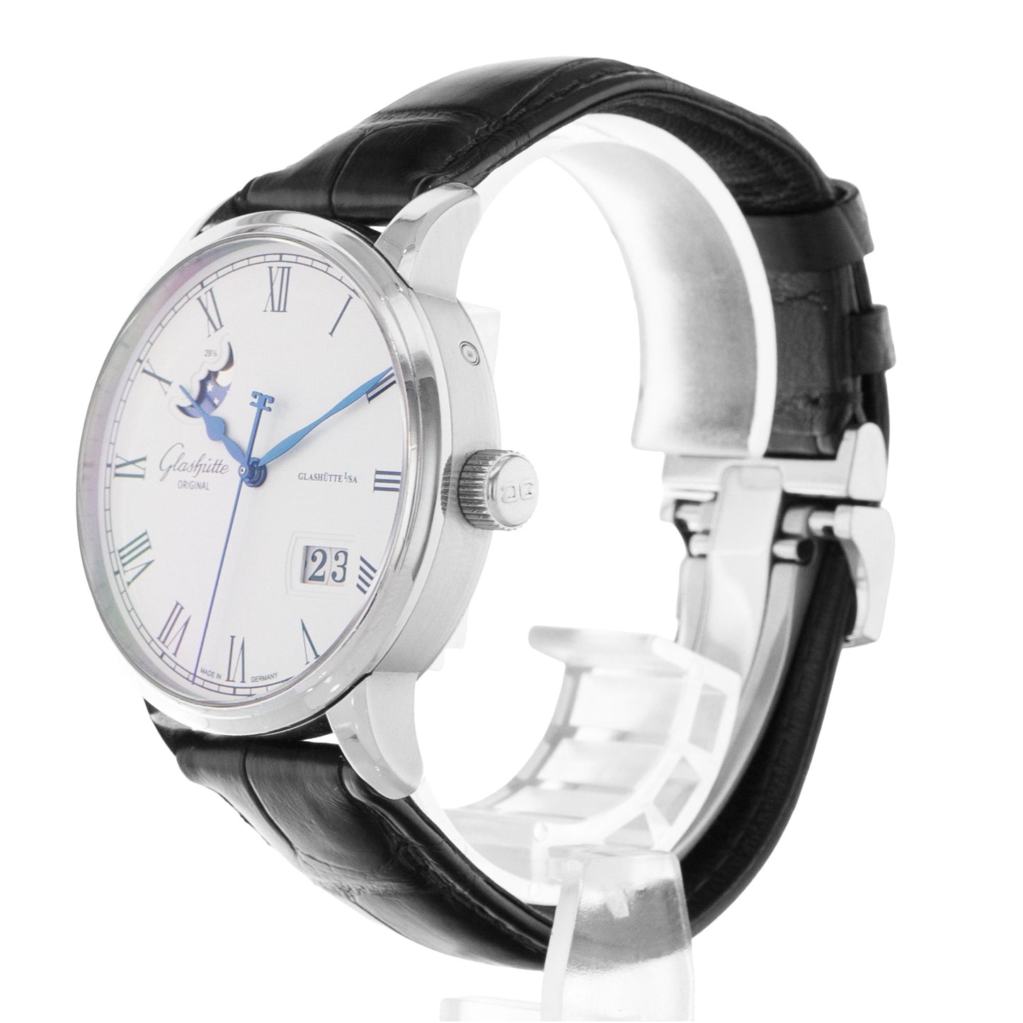 Glashutte Original Senator Panorama Date Moon Phase Steel