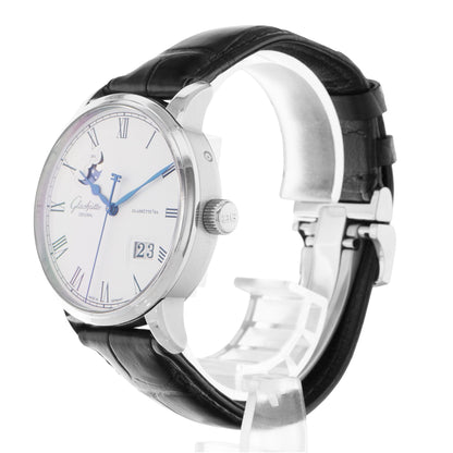 Glashutte Original Senator Panorama Date Moon Phase Steel