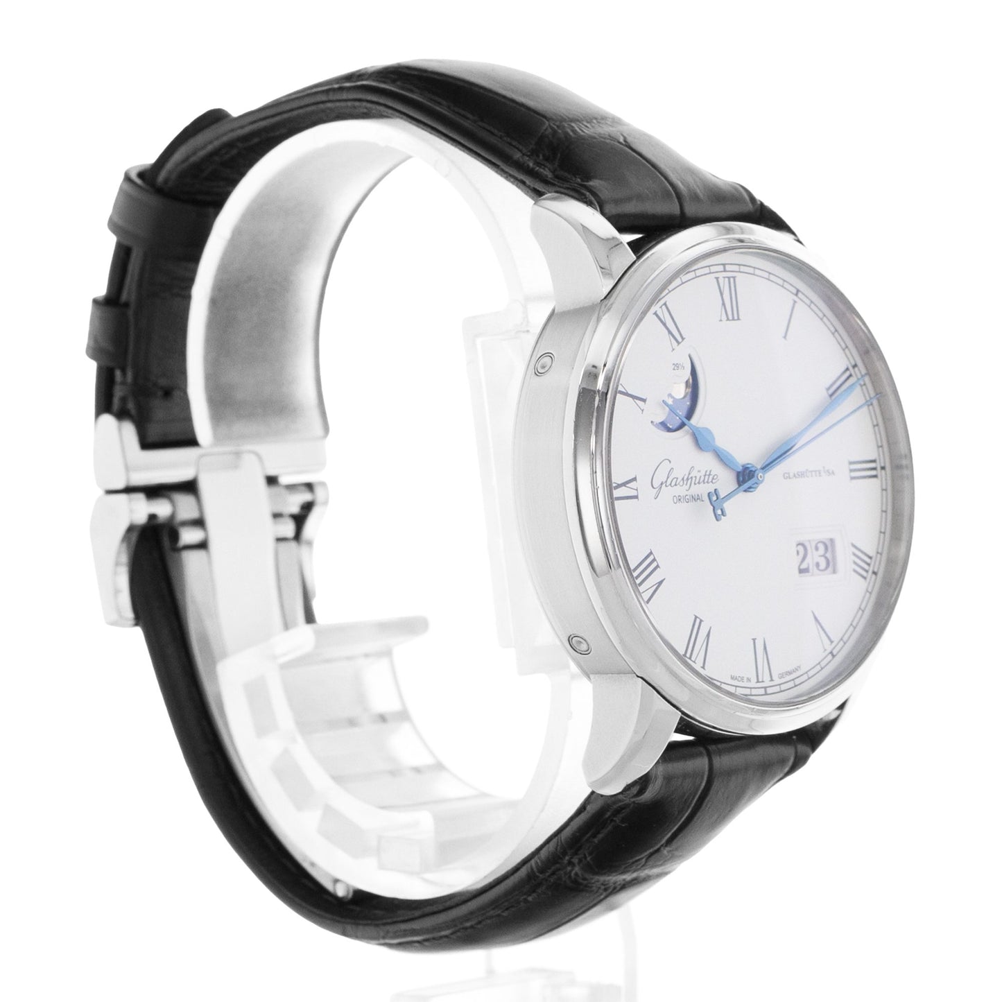 Glashutte Original Senator Panorama Date Moon Phase Steel