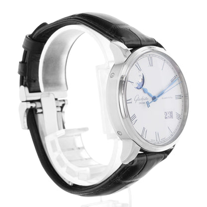 Glashutte Original Senator Panorama Date Moon Phase Steel