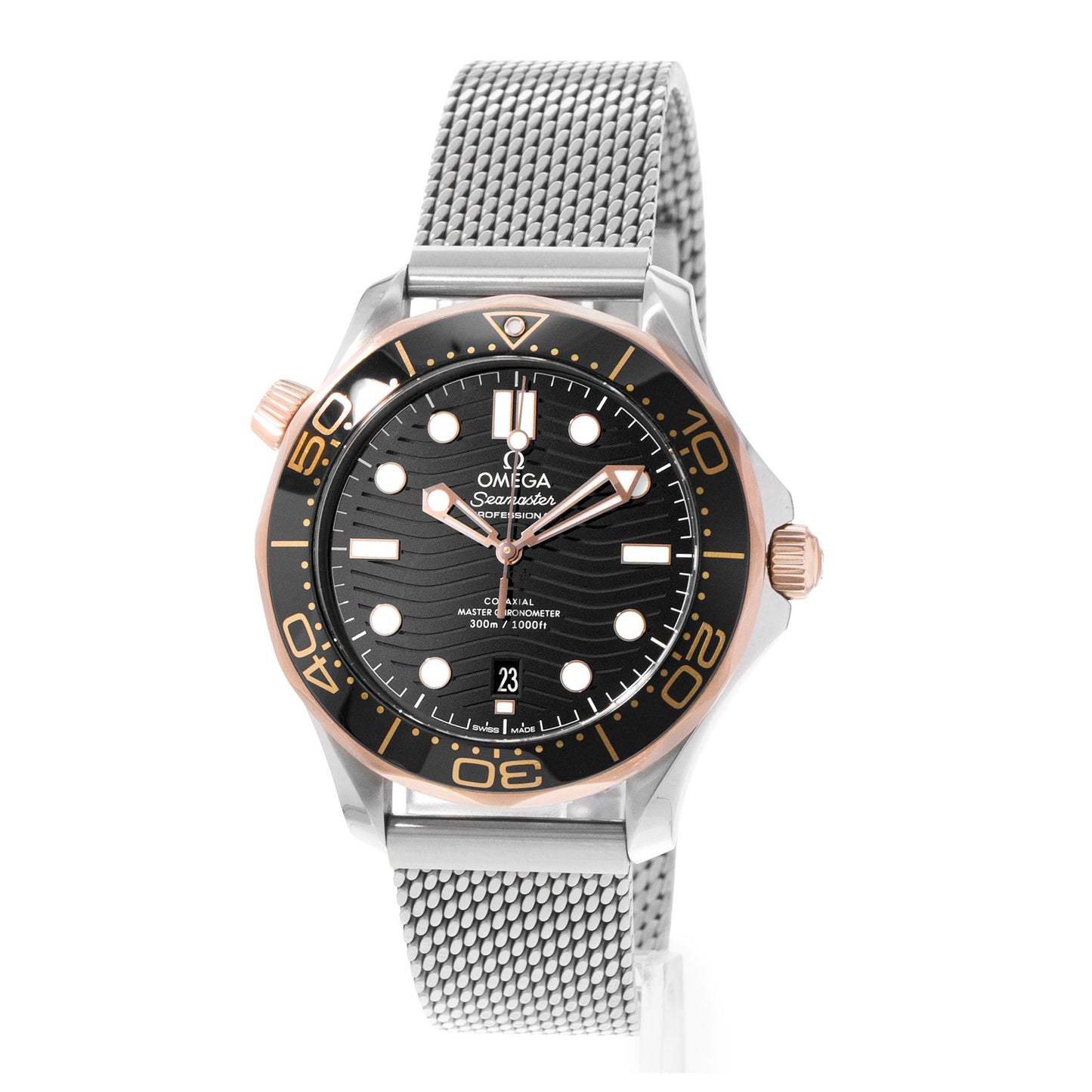 Omega Seamaster Diver 300 M Steel & Rose Gold