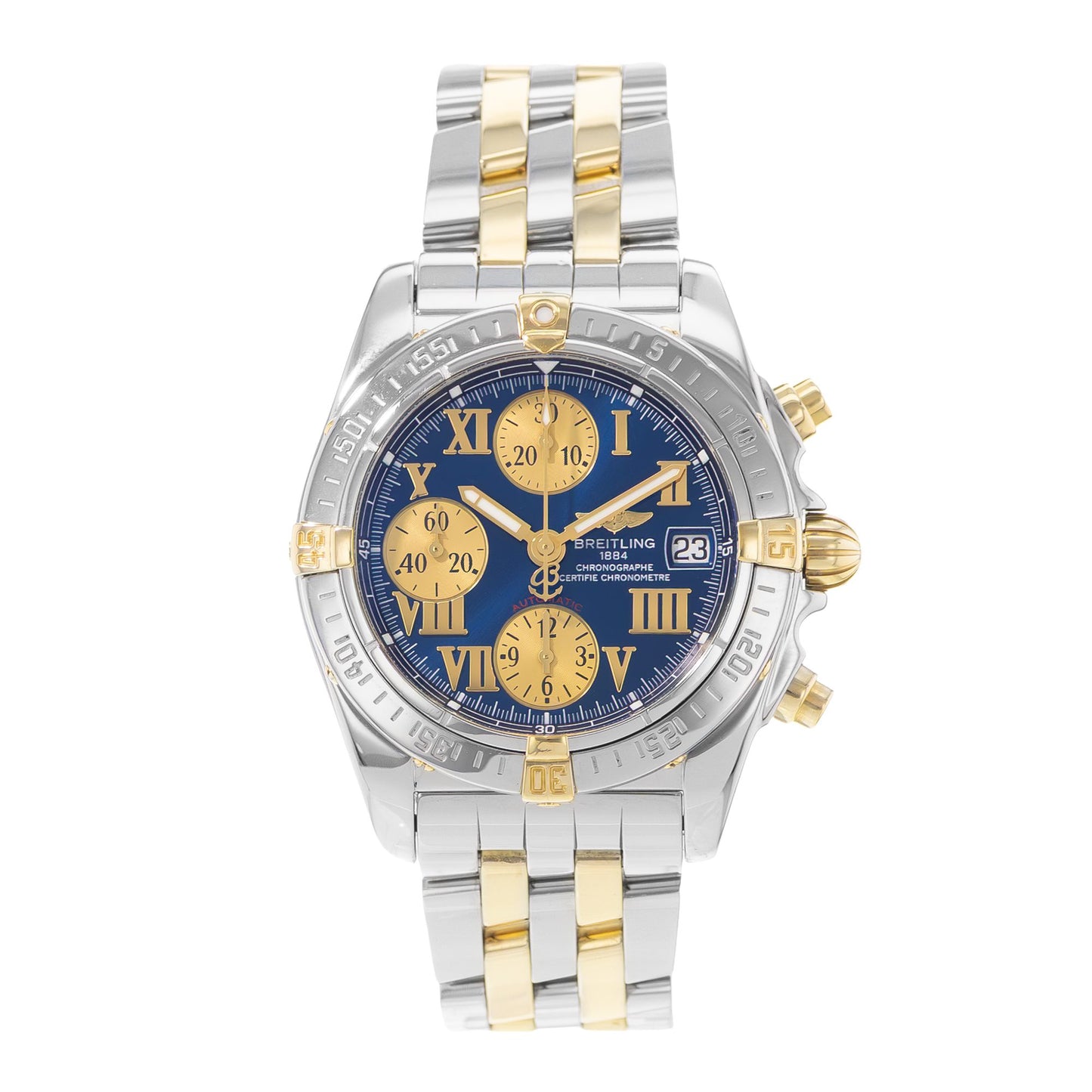 Breitling Chrono Cockpit Steel & Yellow Gold