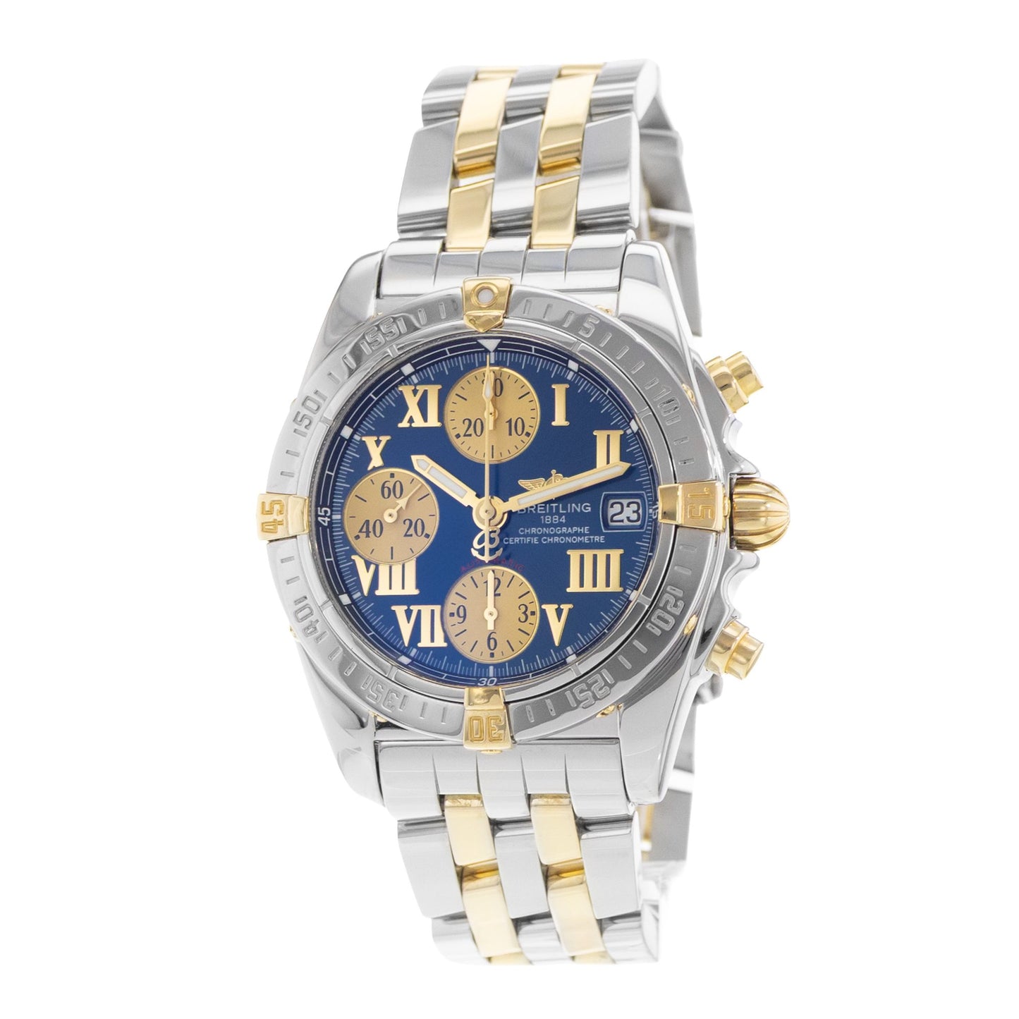 Breitling Chrono Cockpit Steel & Yellow Gold