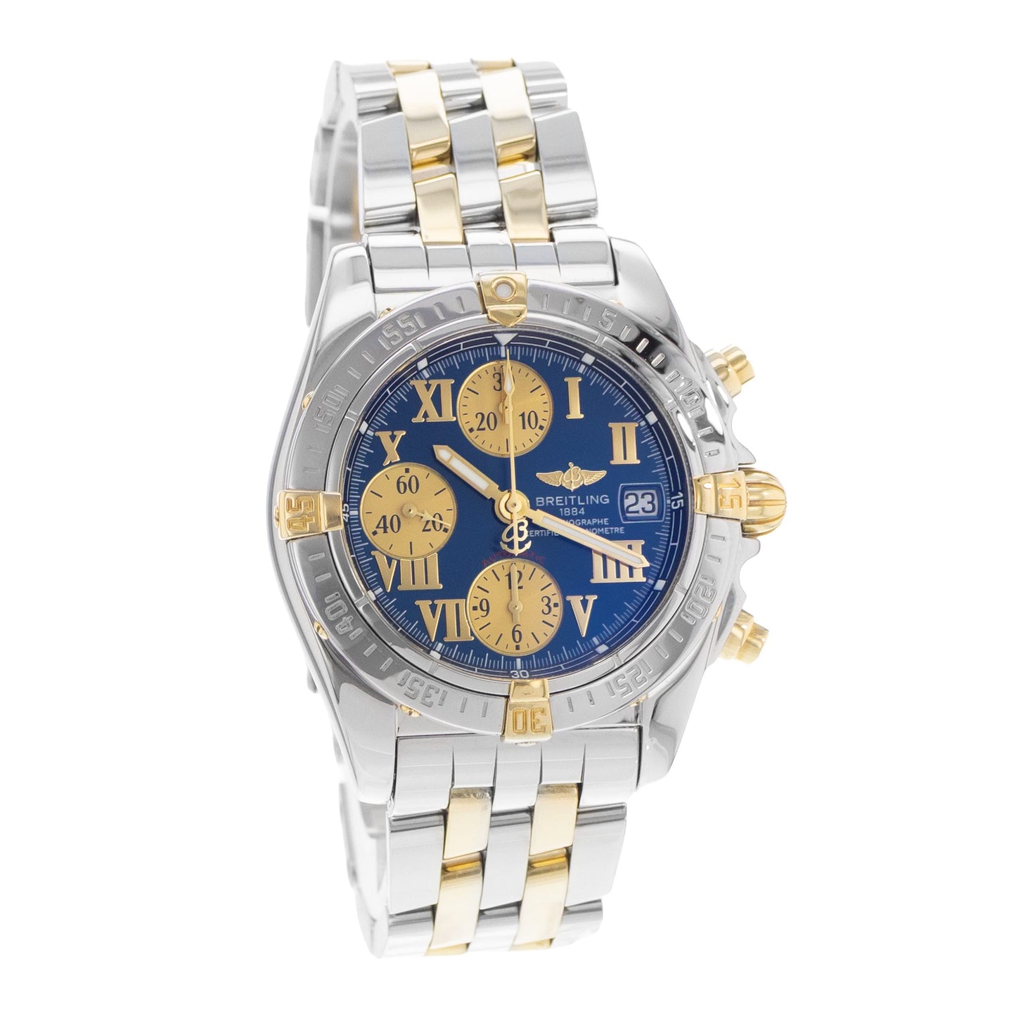 Breitling Chrono Cockpit Steel & Yellow Gold