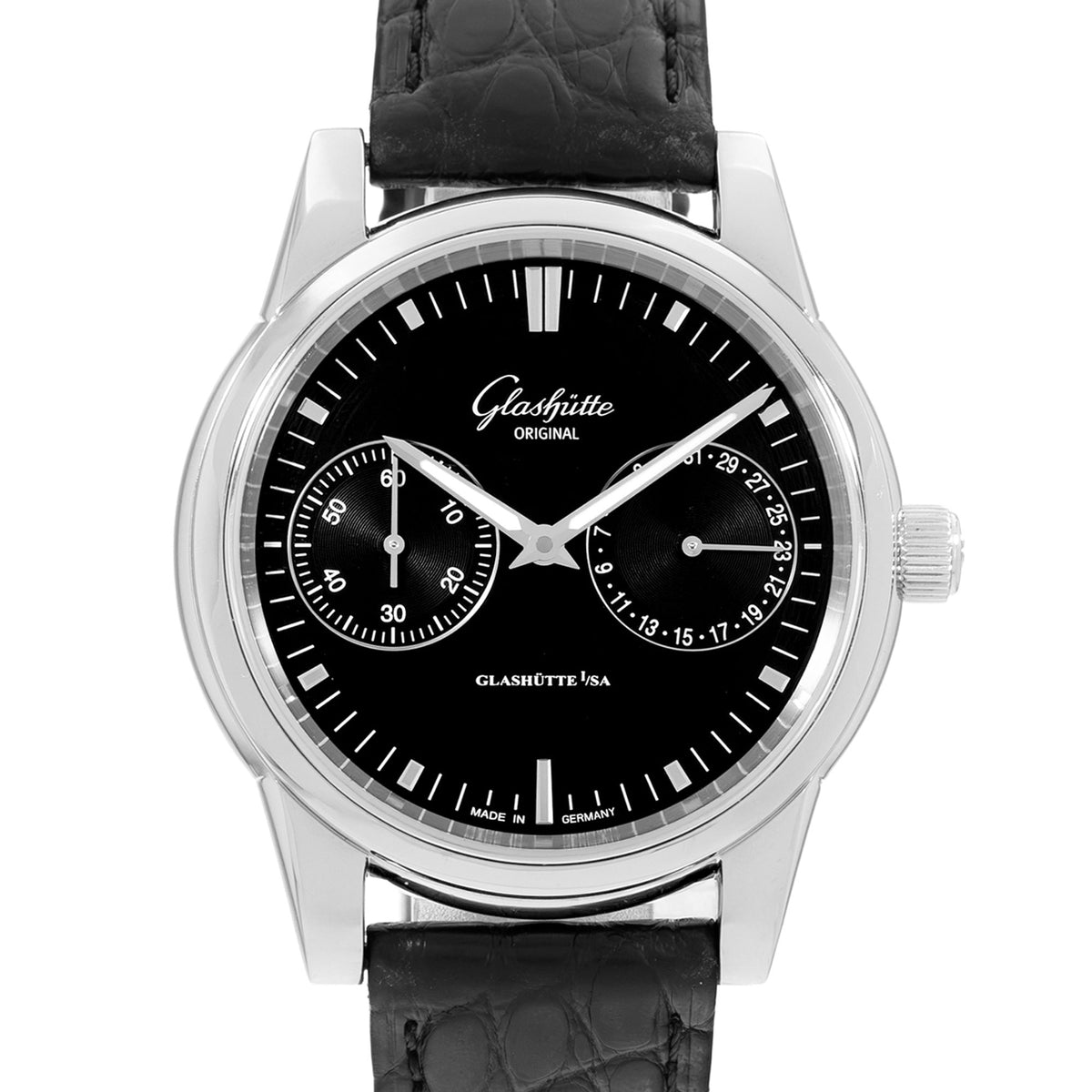 Glashutte Original Senator Hand Date Steel