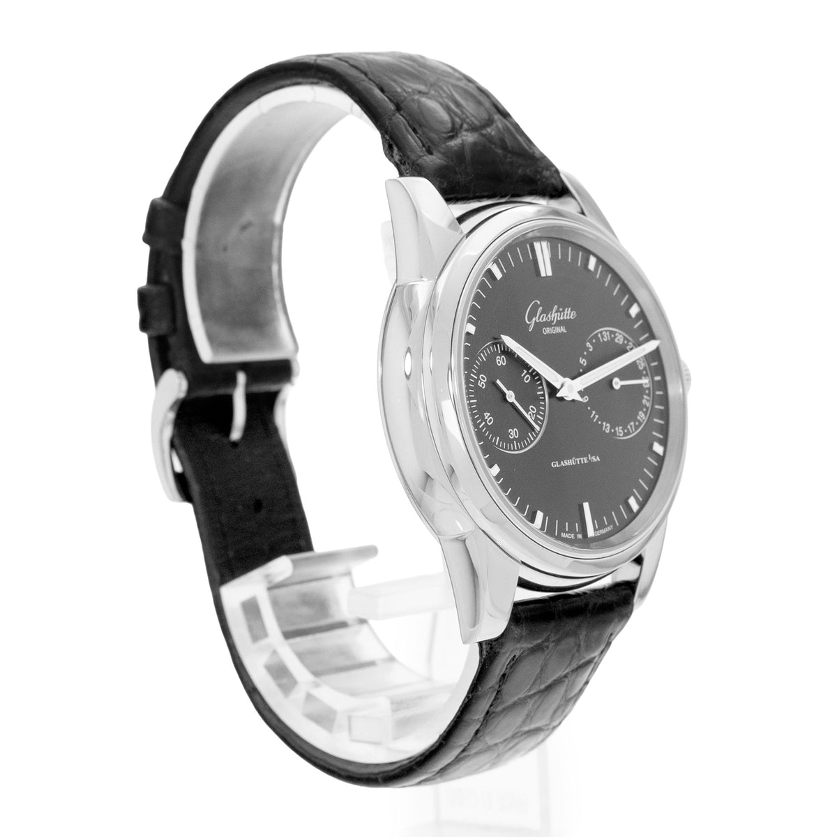 Glashutte Original Senator Hand Date Steel