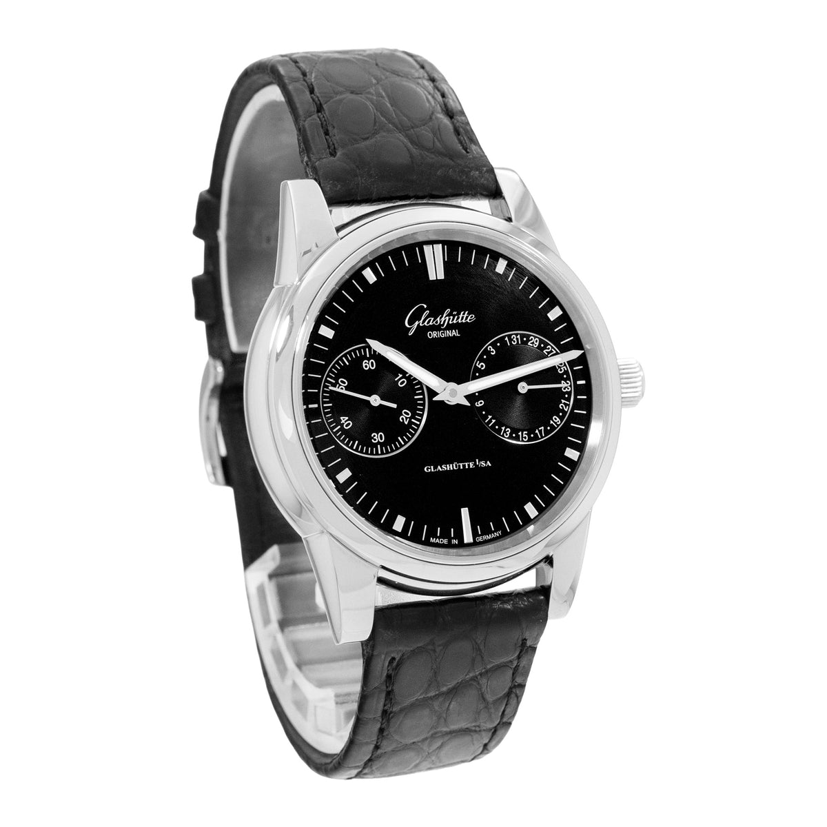 Glashutte Original Senator Hand Date Steel