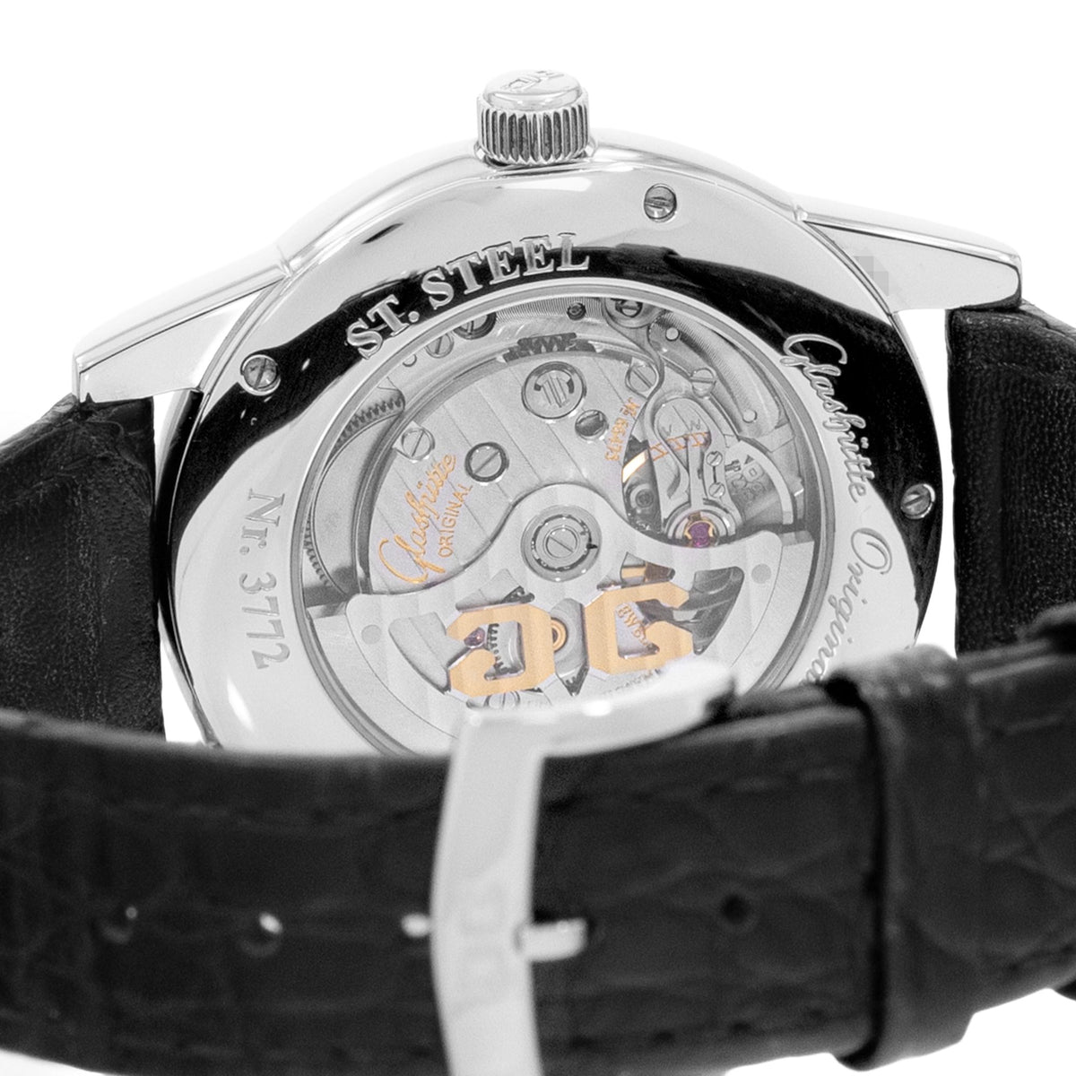 Glashutte Original Senator Hand Date Steel